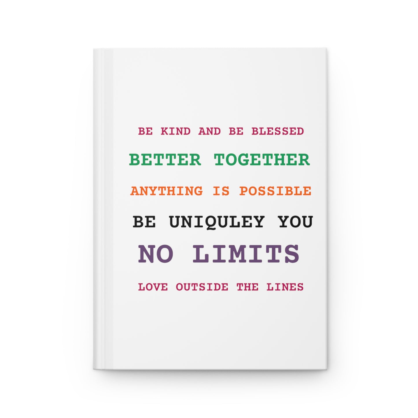 Hardcover Journal Matte Positive Vibes