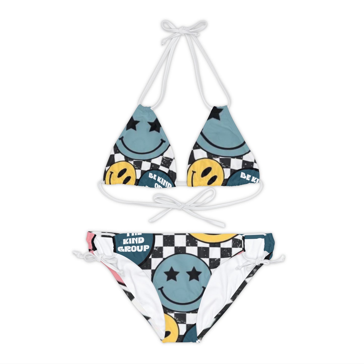 Strappy Bikini Set (AOP) stars and smiles