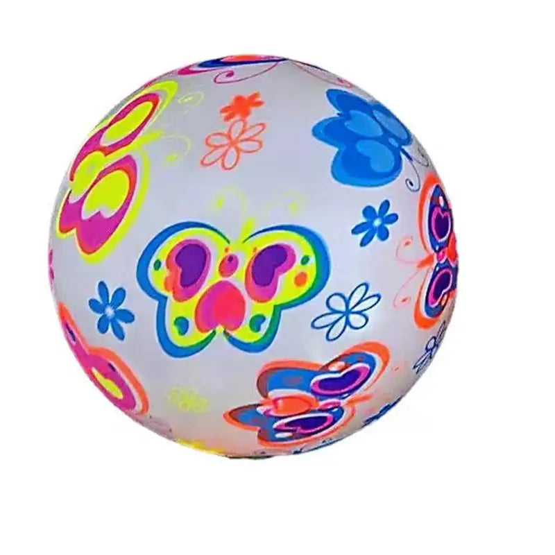 Kids Luminous Bouncy Ball Toys Novelty Light Inflatable Ball Football Basketball Outdoor Sports Toy For Children Game Gifts
