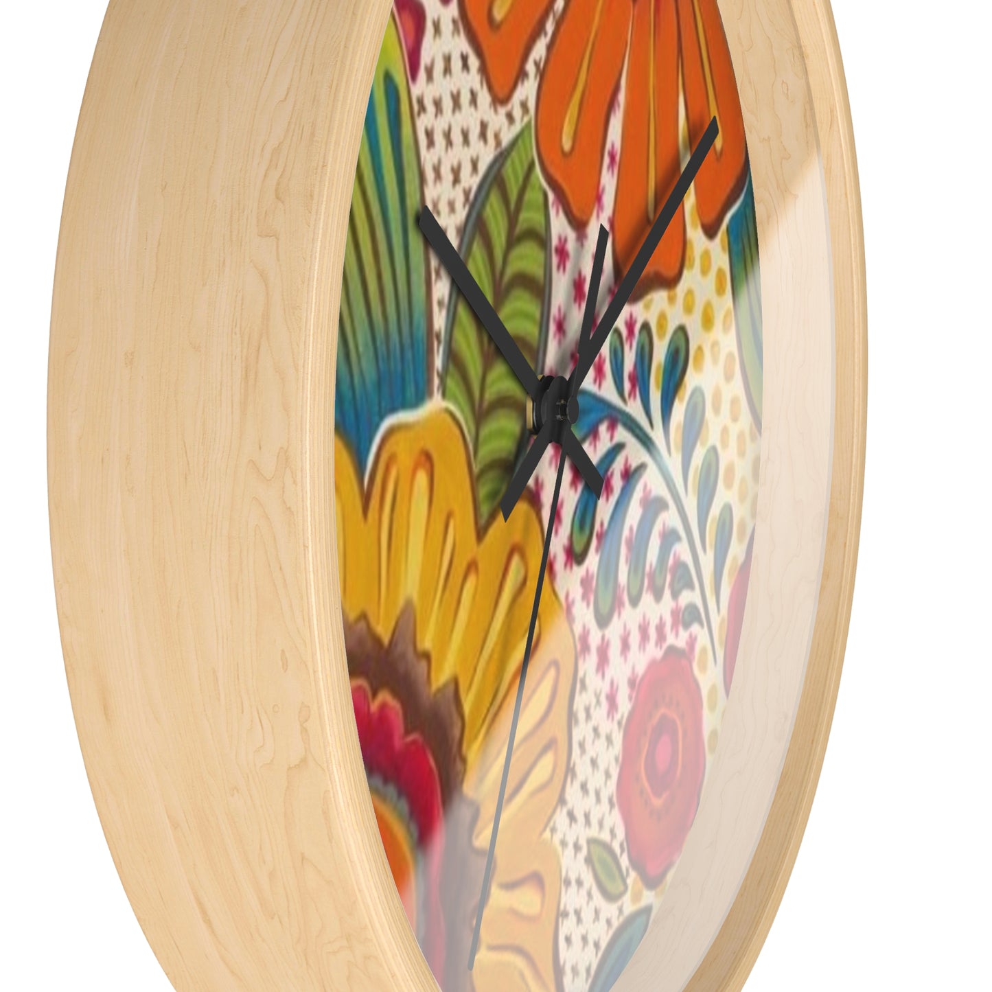 Groovy Flowers Wall Clock