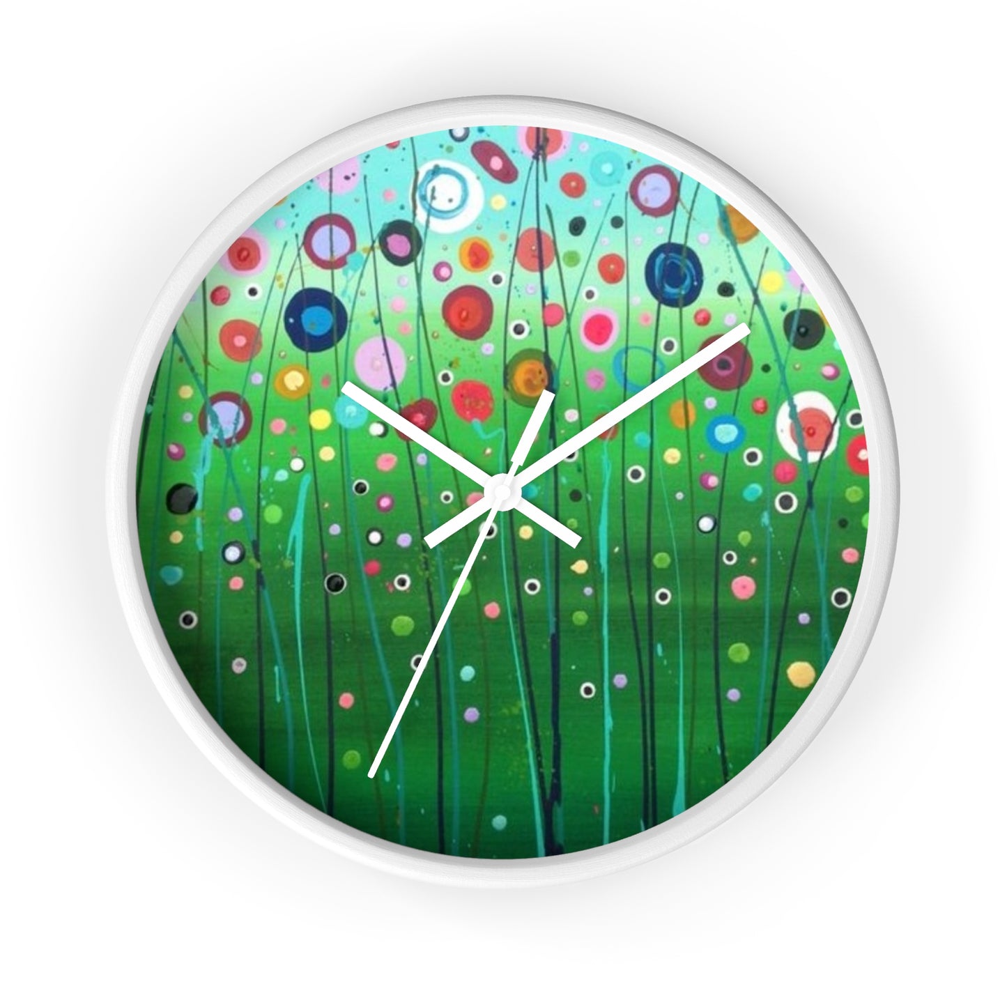 Field od Flowers Wall Clock