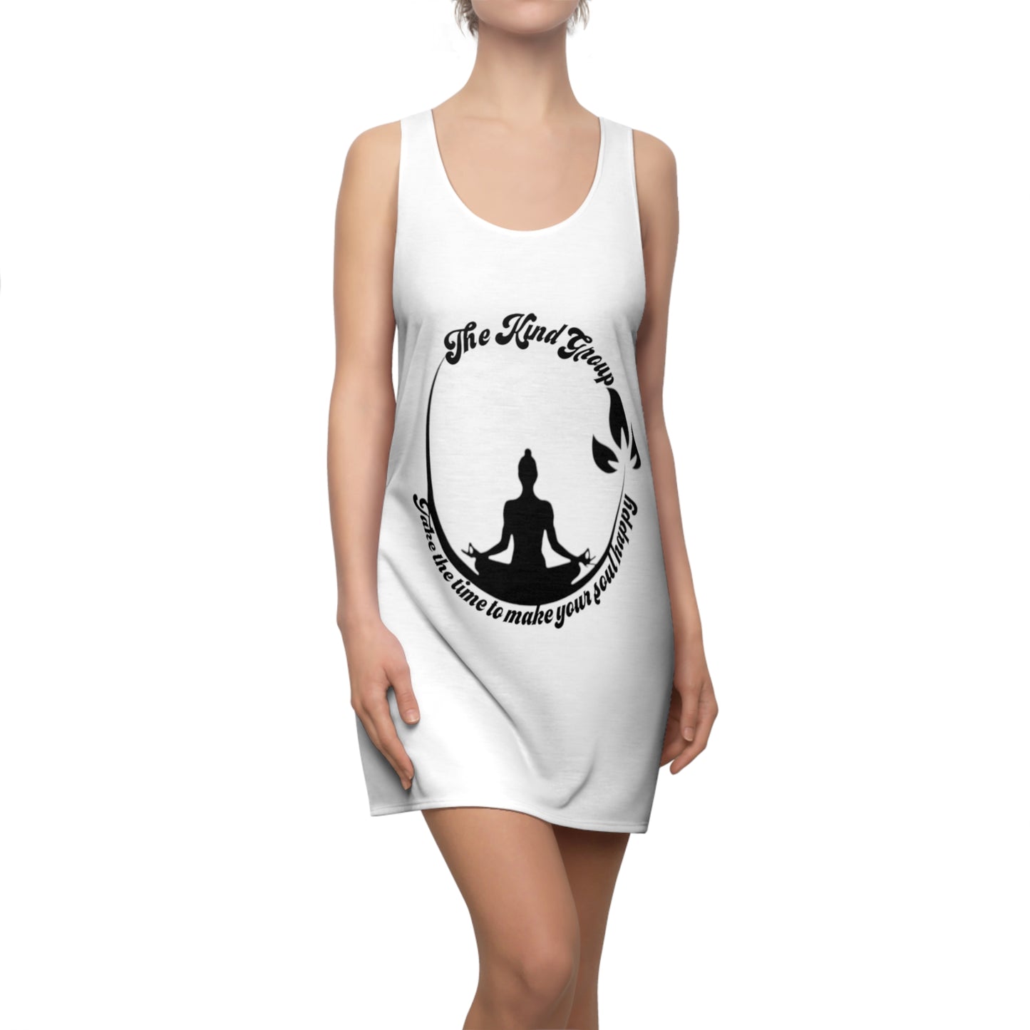 Women's Cut & Sew Racerback Dress (AOP) Make your soul Happy