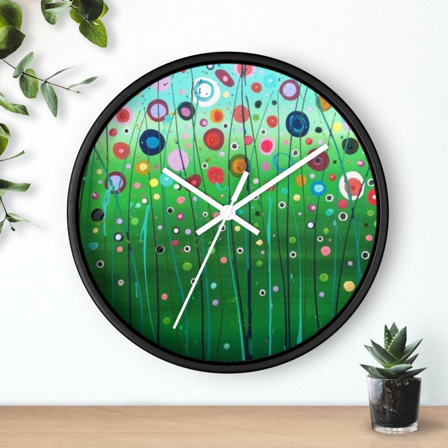 Field od Flowers Wall Clock