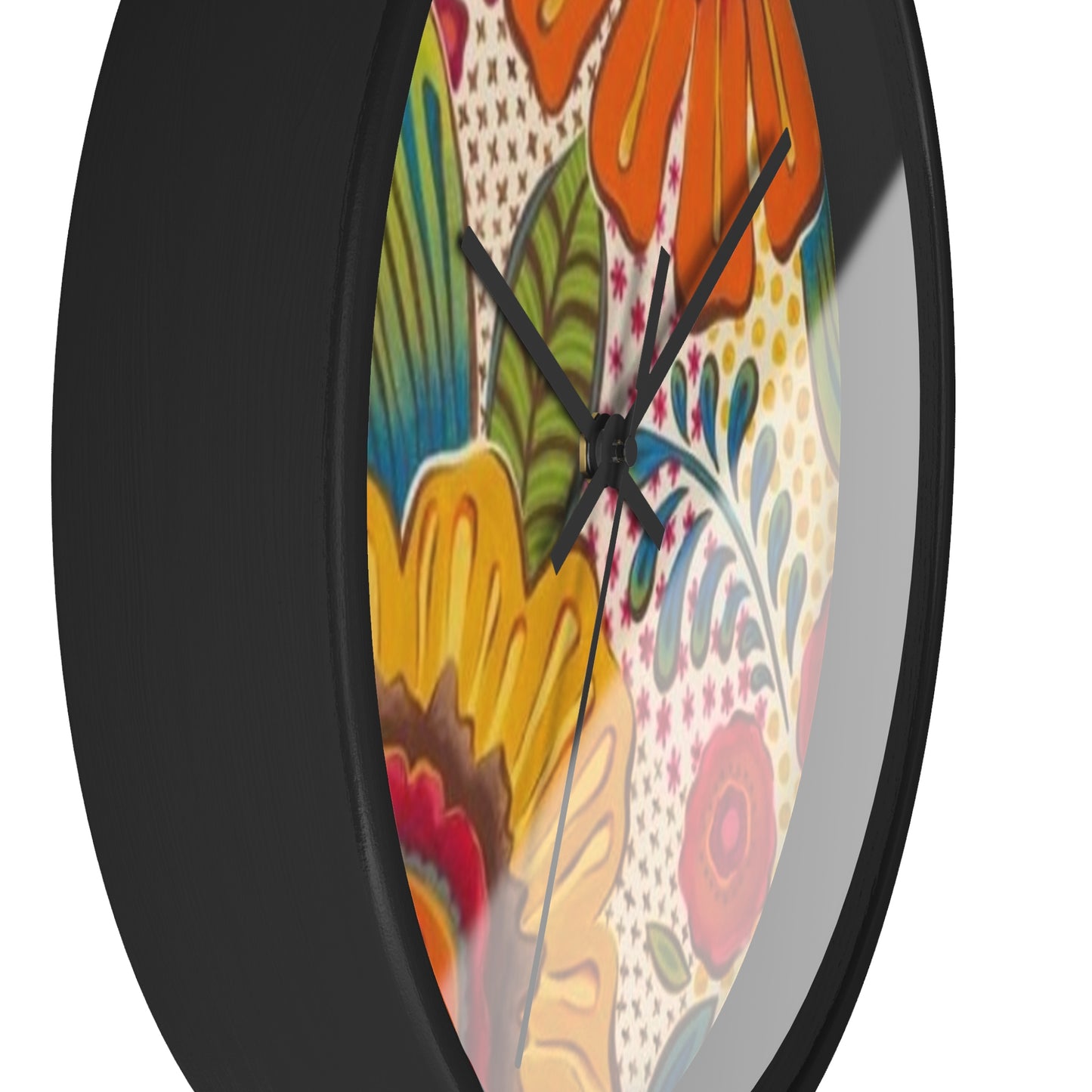 Groovy Flowers Wall Clock