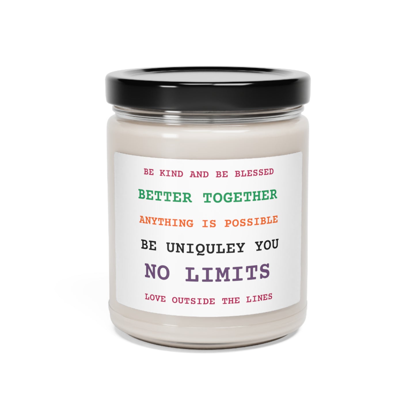 Scented Soy Candle, 9oz Positive Vibes