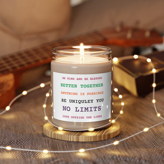 Scented Soy Candle, 9oz Positive Vibes