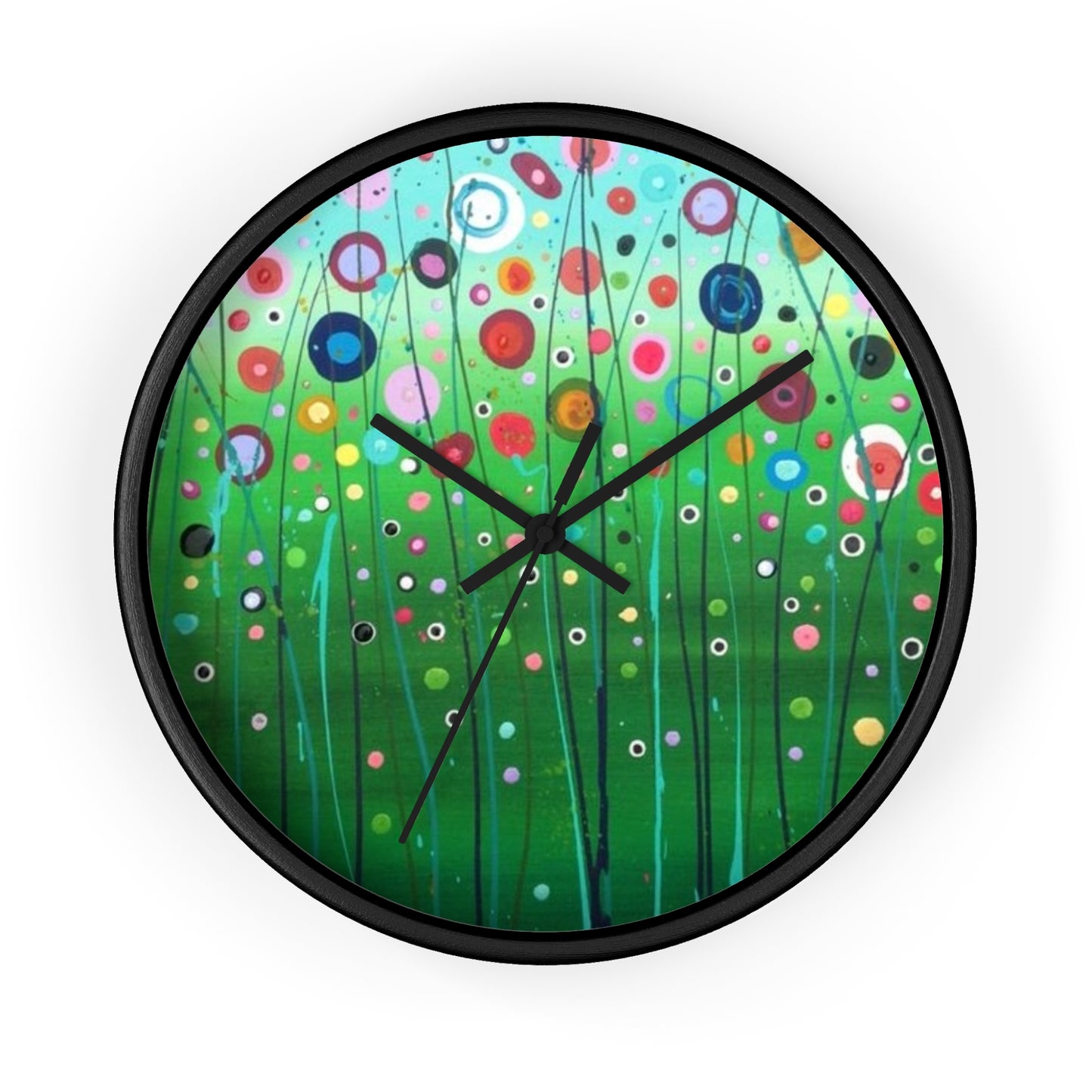 Field od Flowers Wall Clock