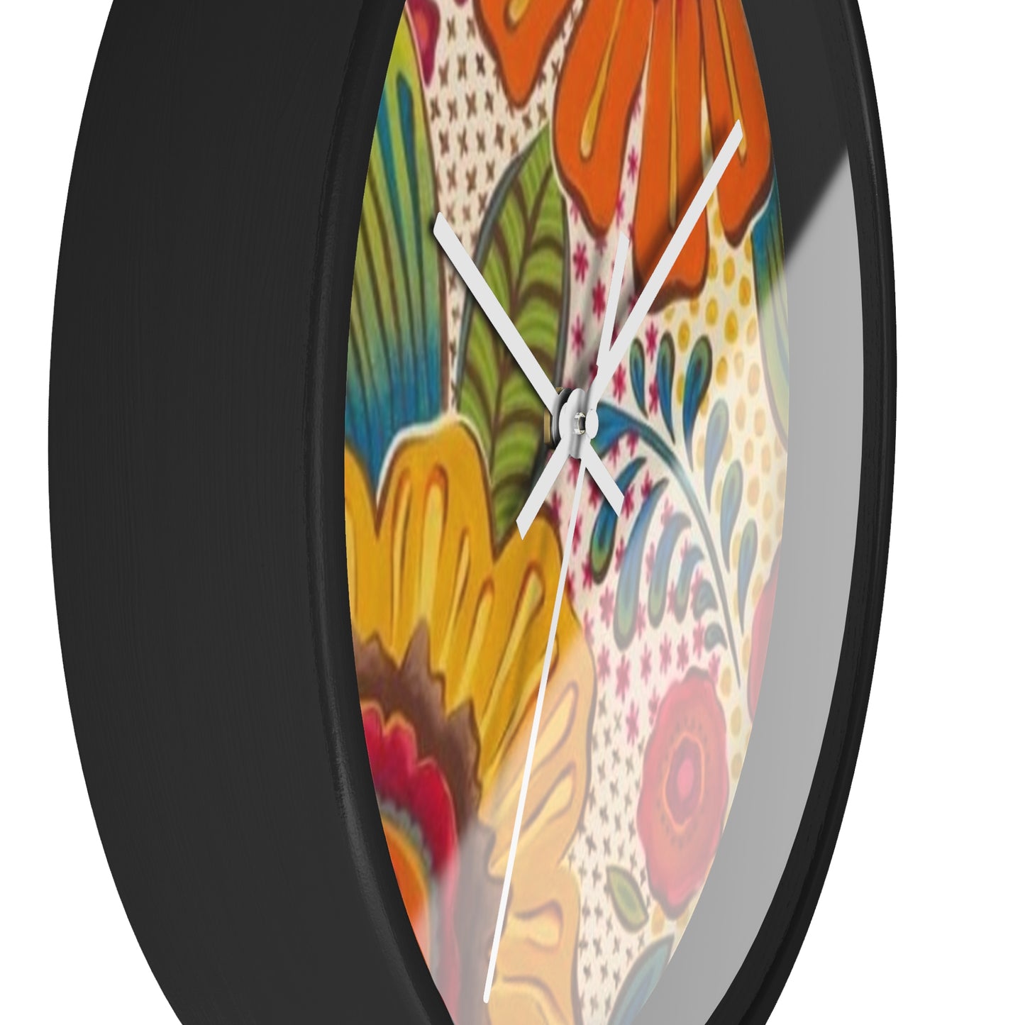Groovy Flowers Wall Clock