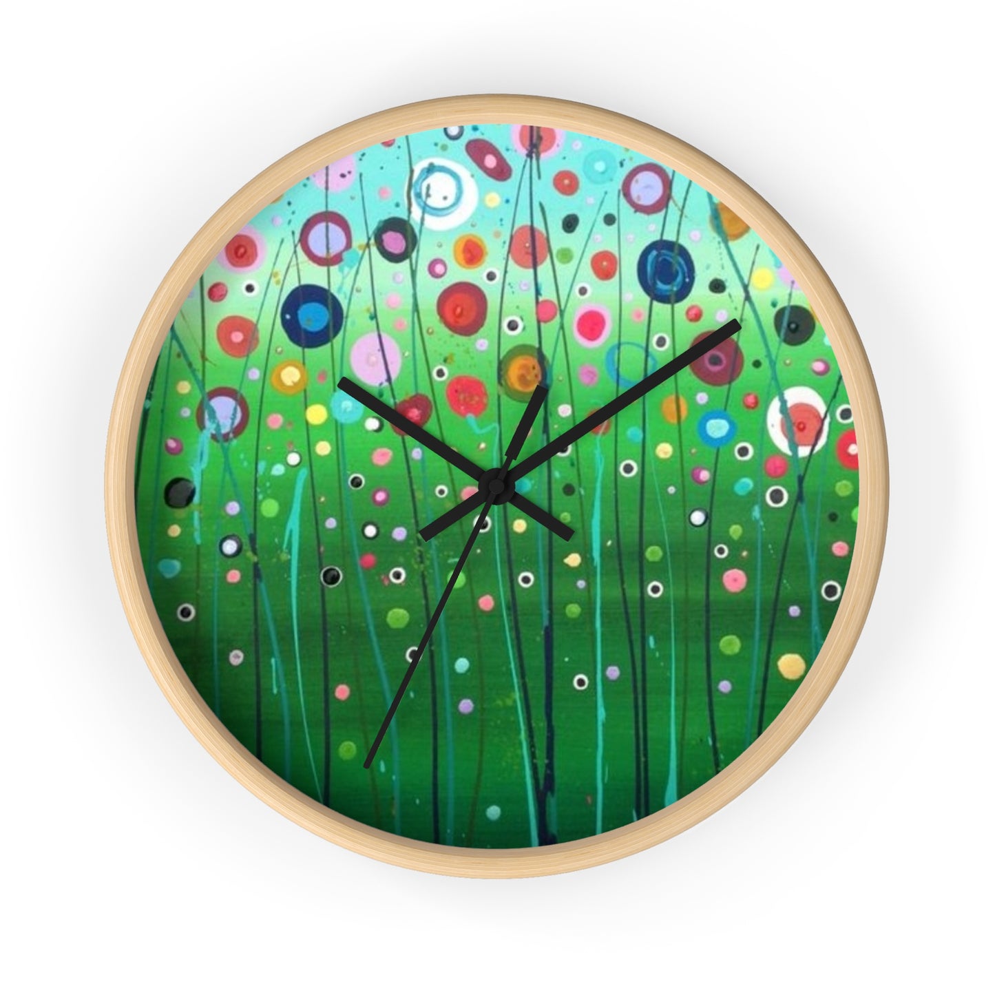 Field od Flowers Wall Clock