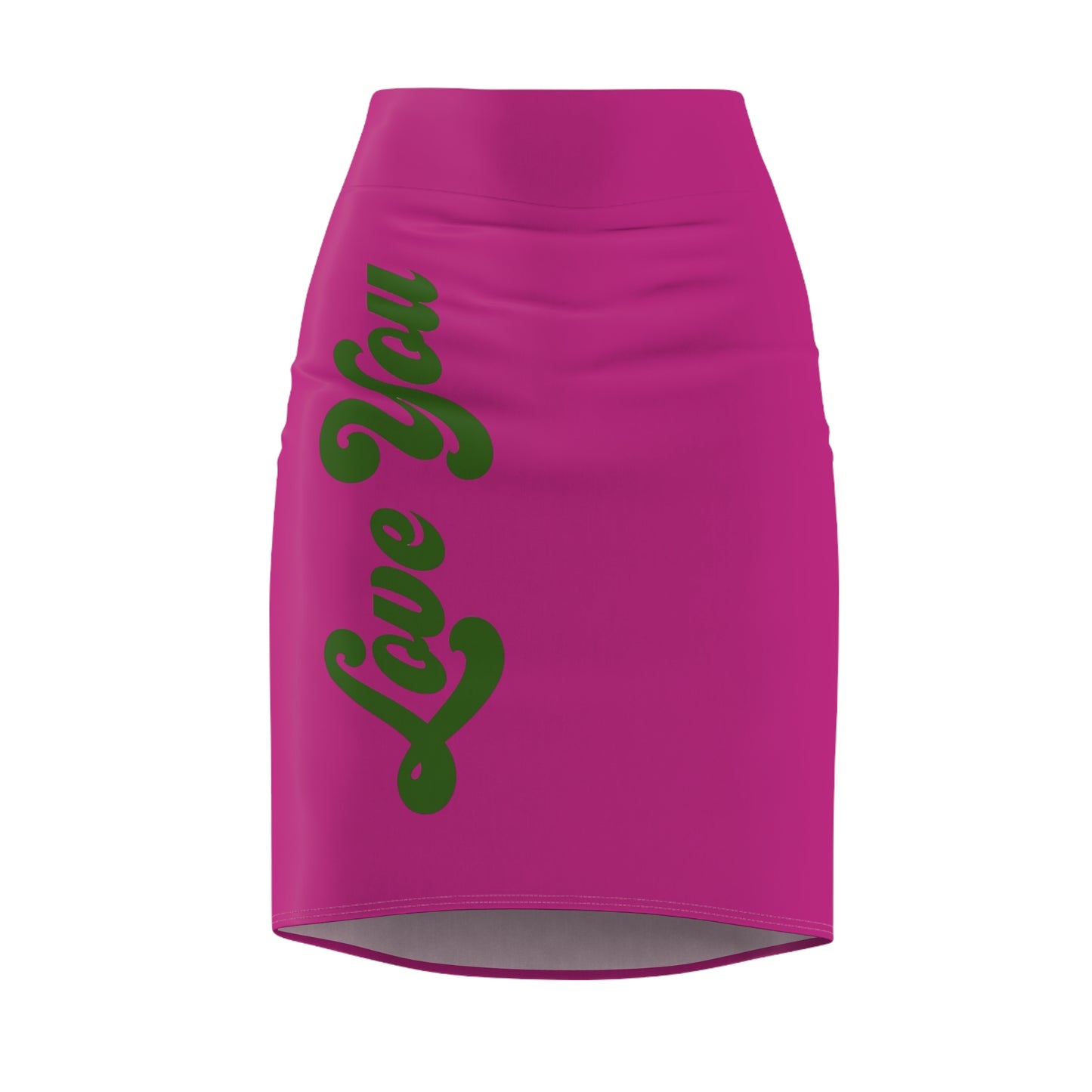 Women's Pencil Skirt (AOP) love you