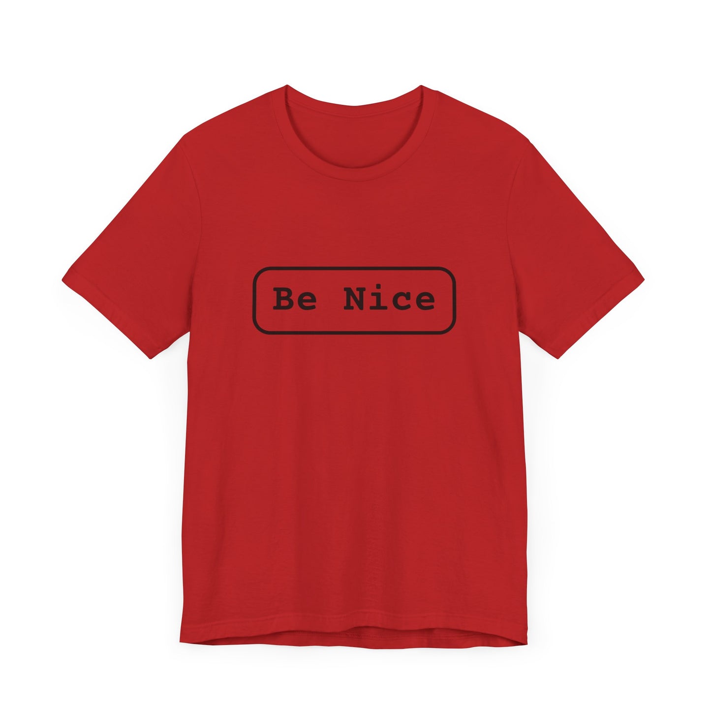 Unisex Jersey Short Sleeve Tee Be Nice/Smile Logo