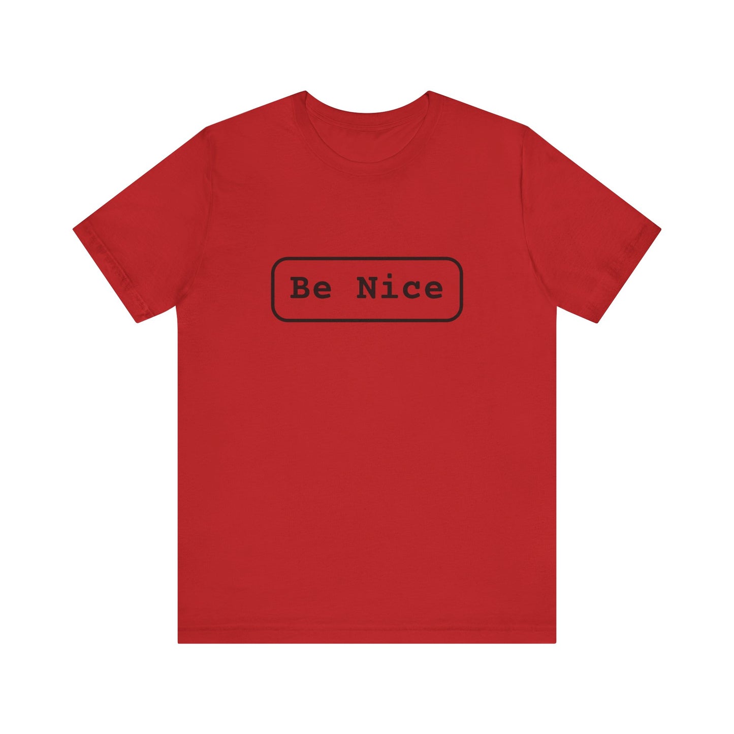 Unisex Jersey Short Sleeve Tee Be Nice/Smile Logo