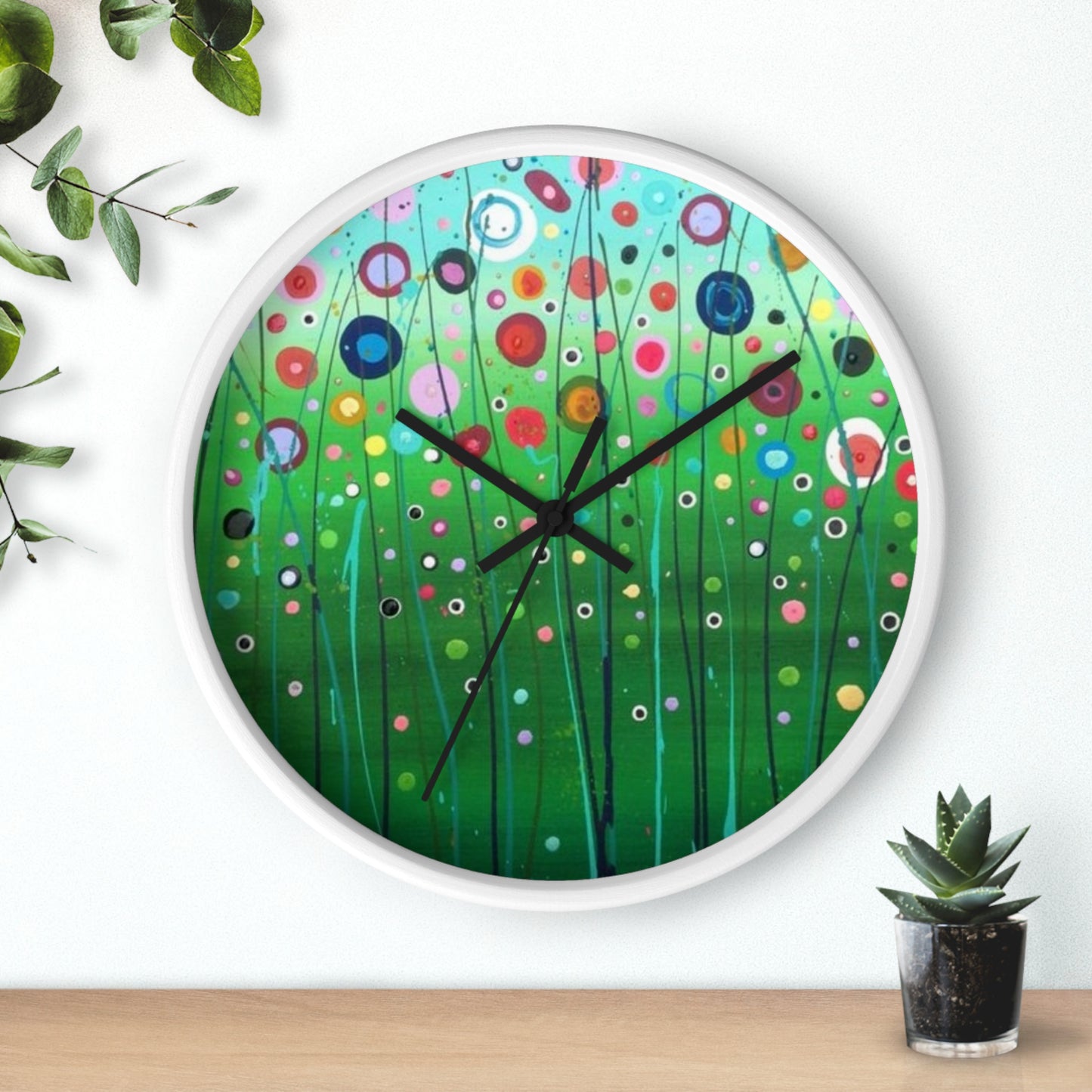 Field od Flowers Wall Clock