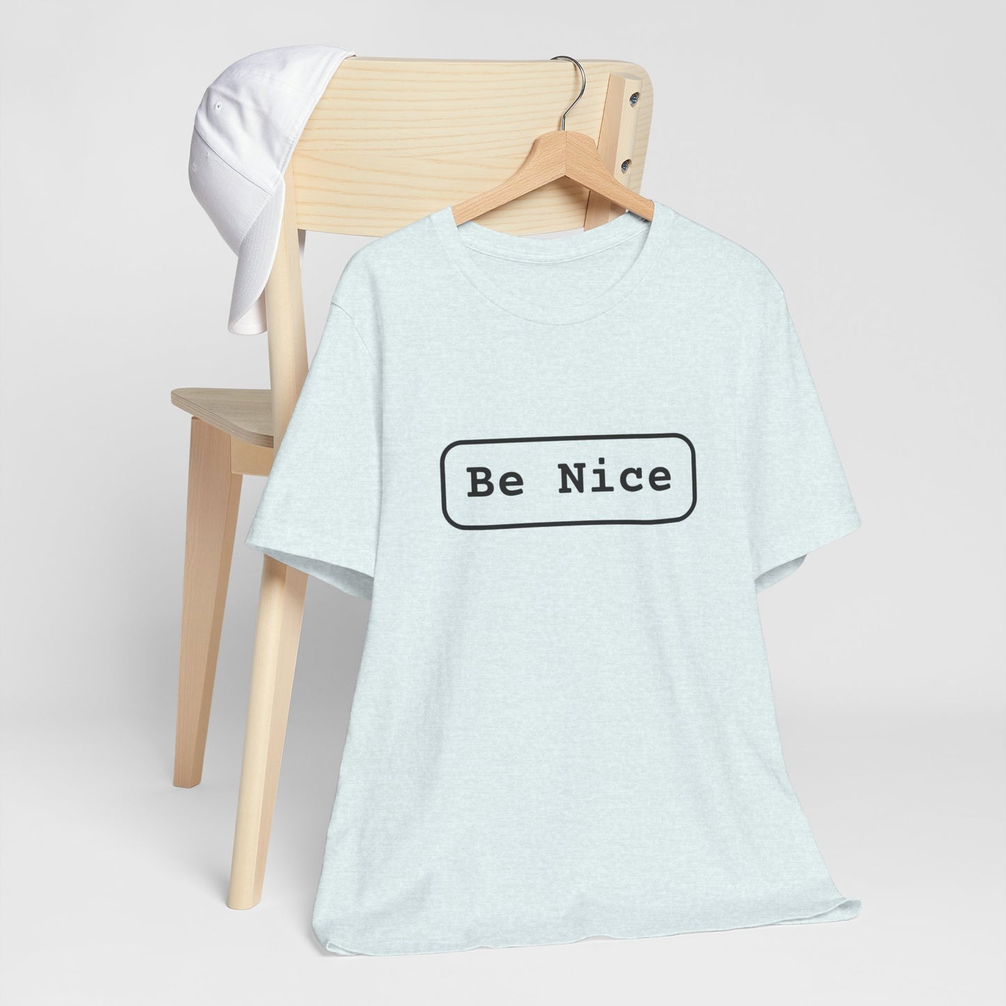 Unisex Jersey Short Sleeve Tee Be Nice/Smile Logo