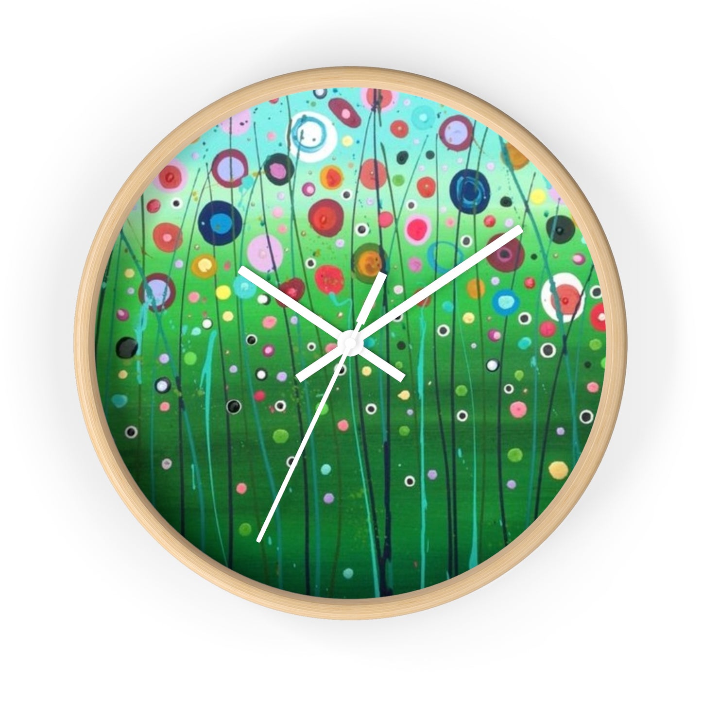 Field od Flowers Wall Clock