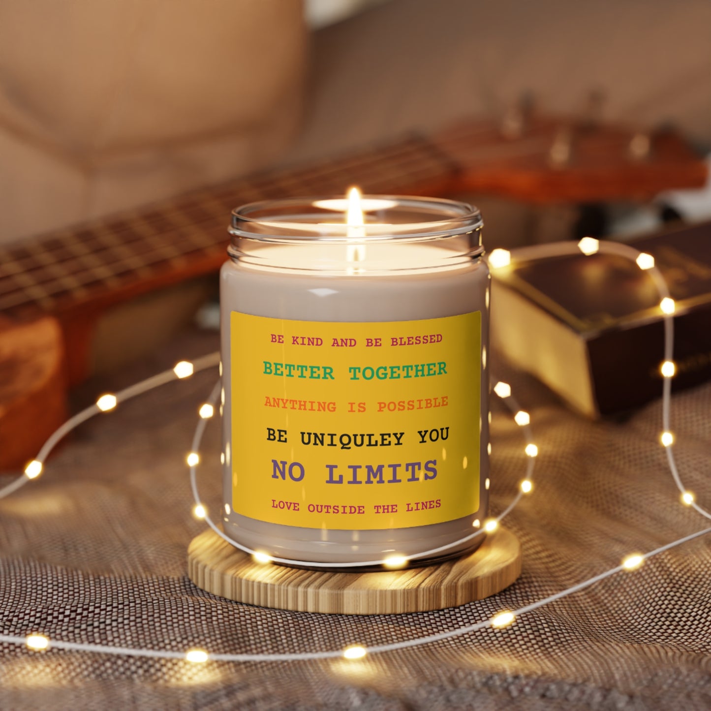 Scented Soy Candle, 9oz Positive Vibes