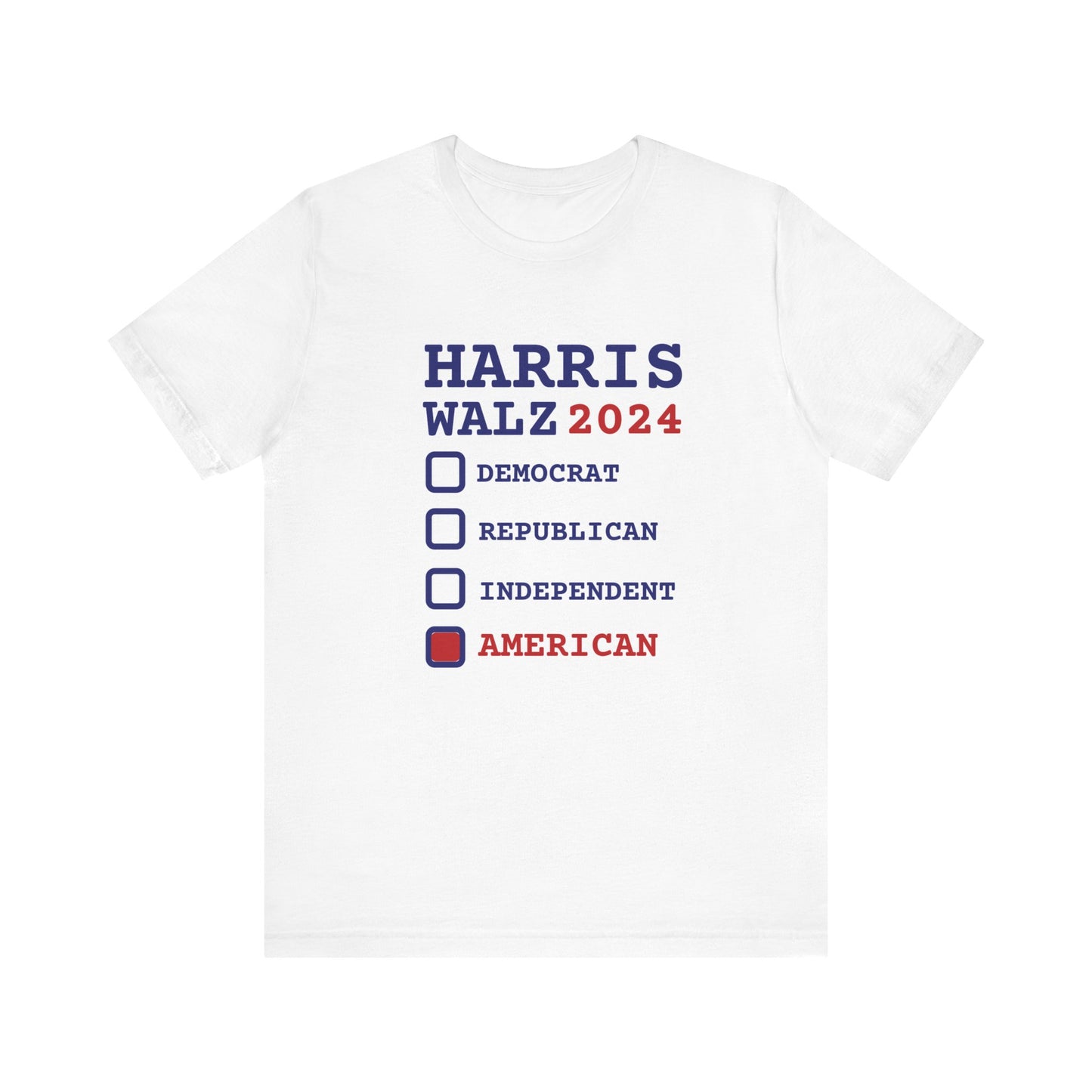 Harris Walz 2024 "American" Unisex Jersey Short Sleeve Tee