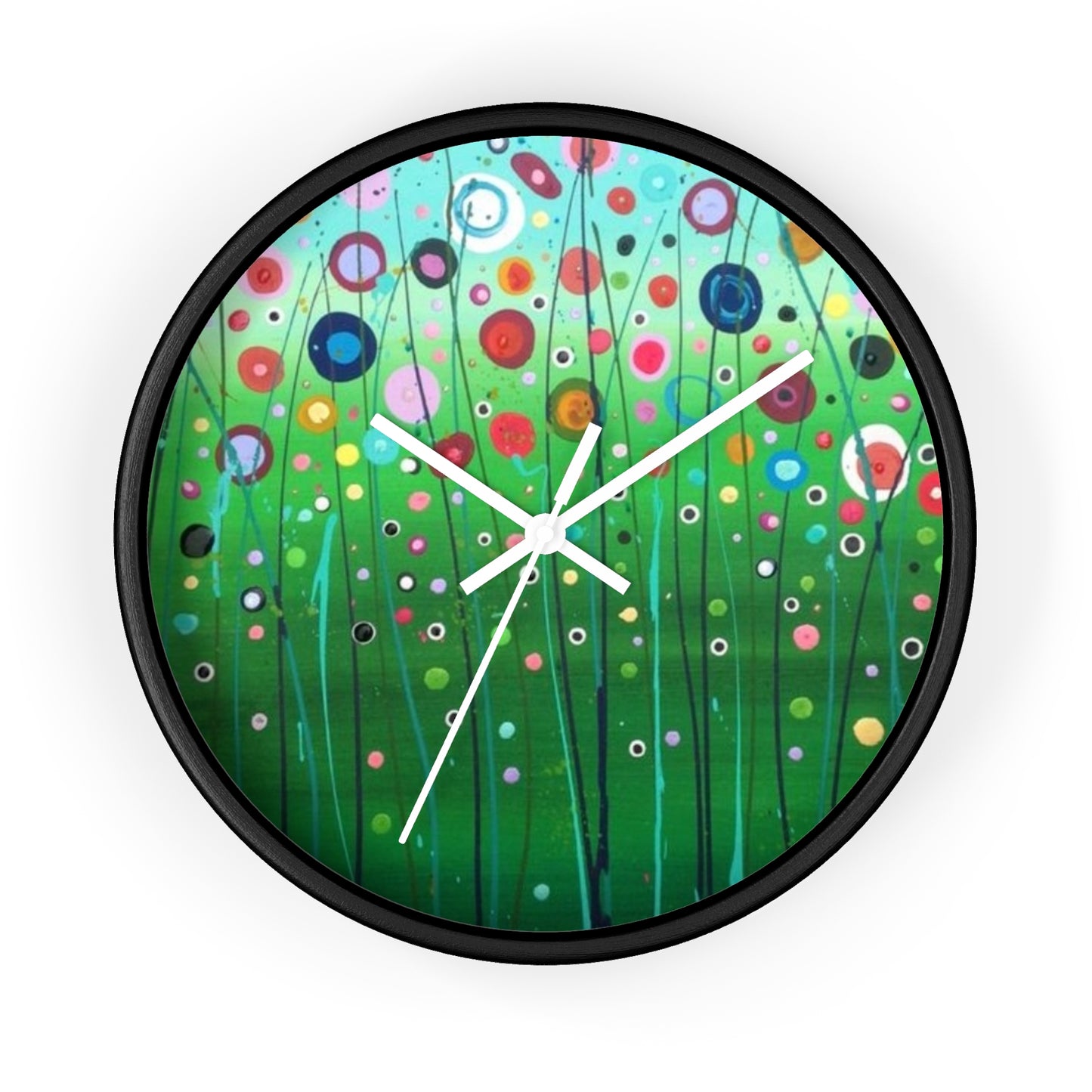 Field od Flowers Wall Clock