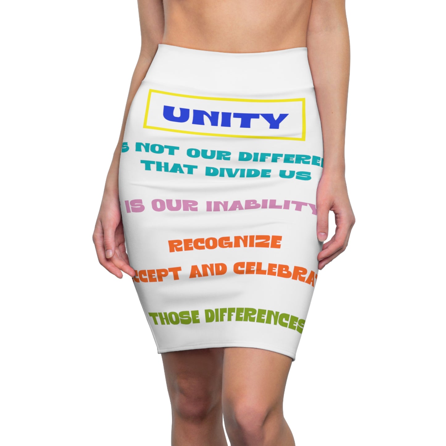 Women's Pencil Skirt (AOP) Unity