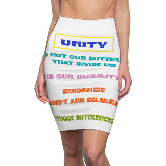 Women's Pencil Skirt (AOP) Unity