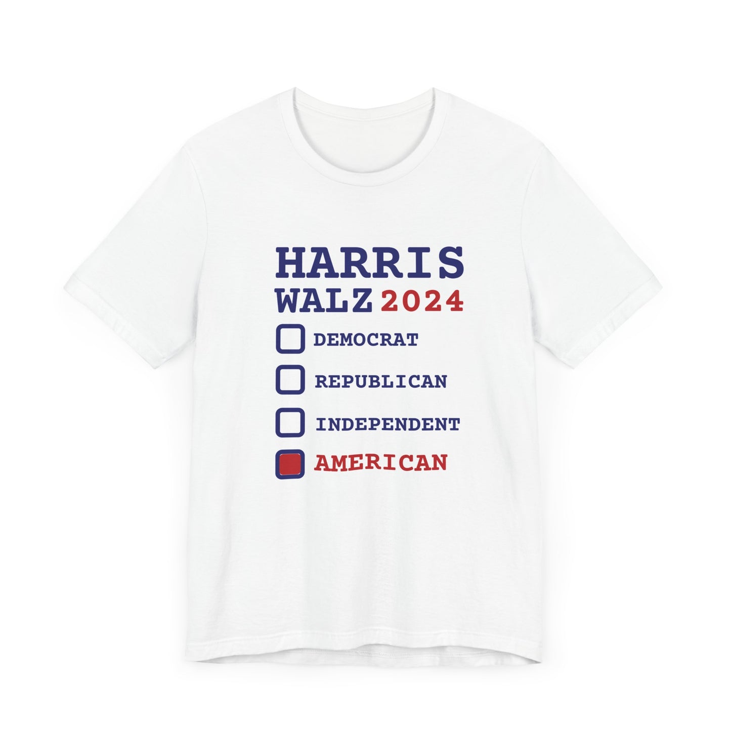 Harris Walz 2024 "American" Unisex Jersey Short Sleeve Tee