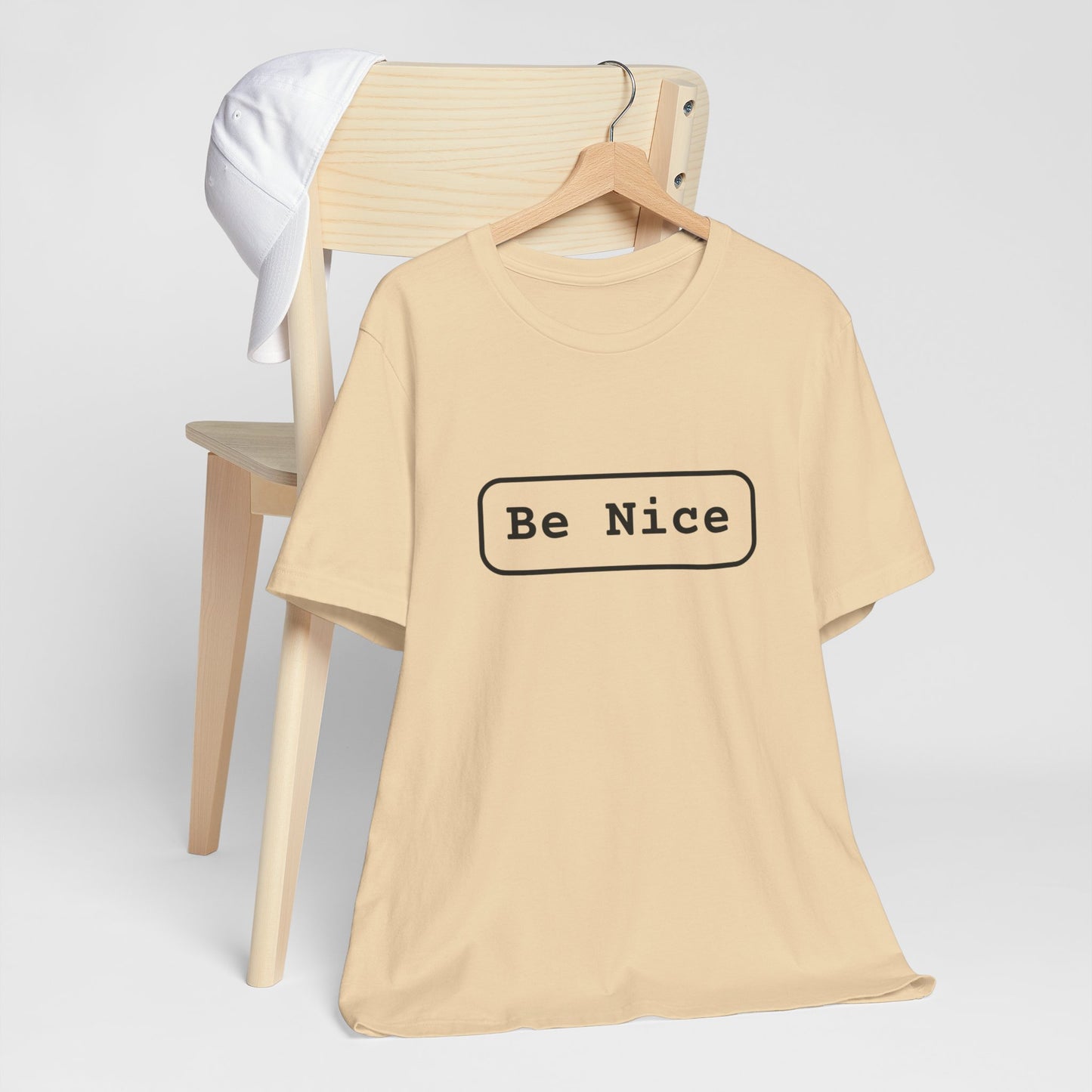 Unisex Jersey Short Sleeve Tee Be Nice/Smile Logo