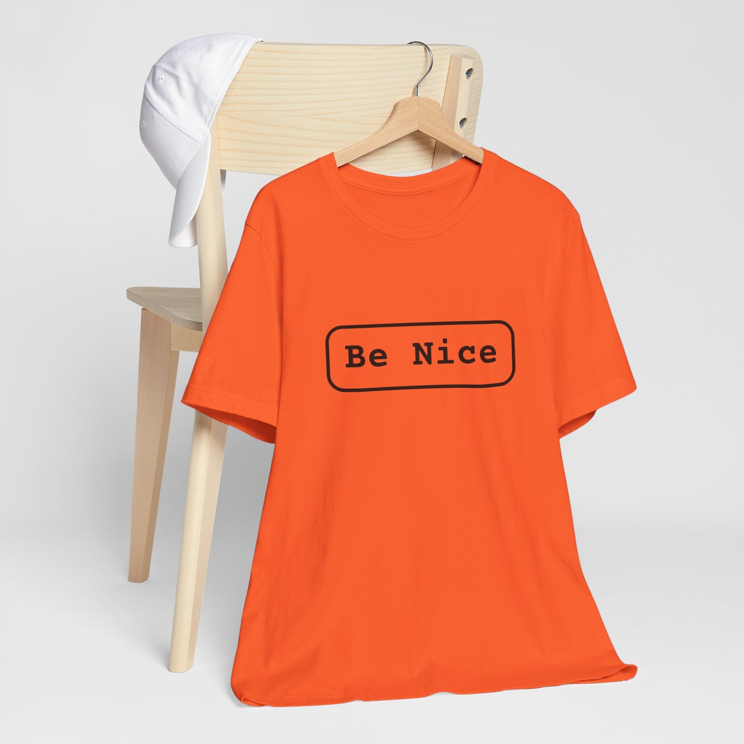 Unisex Jersey Short Sleeve Tee Be Nice/Smile Logo