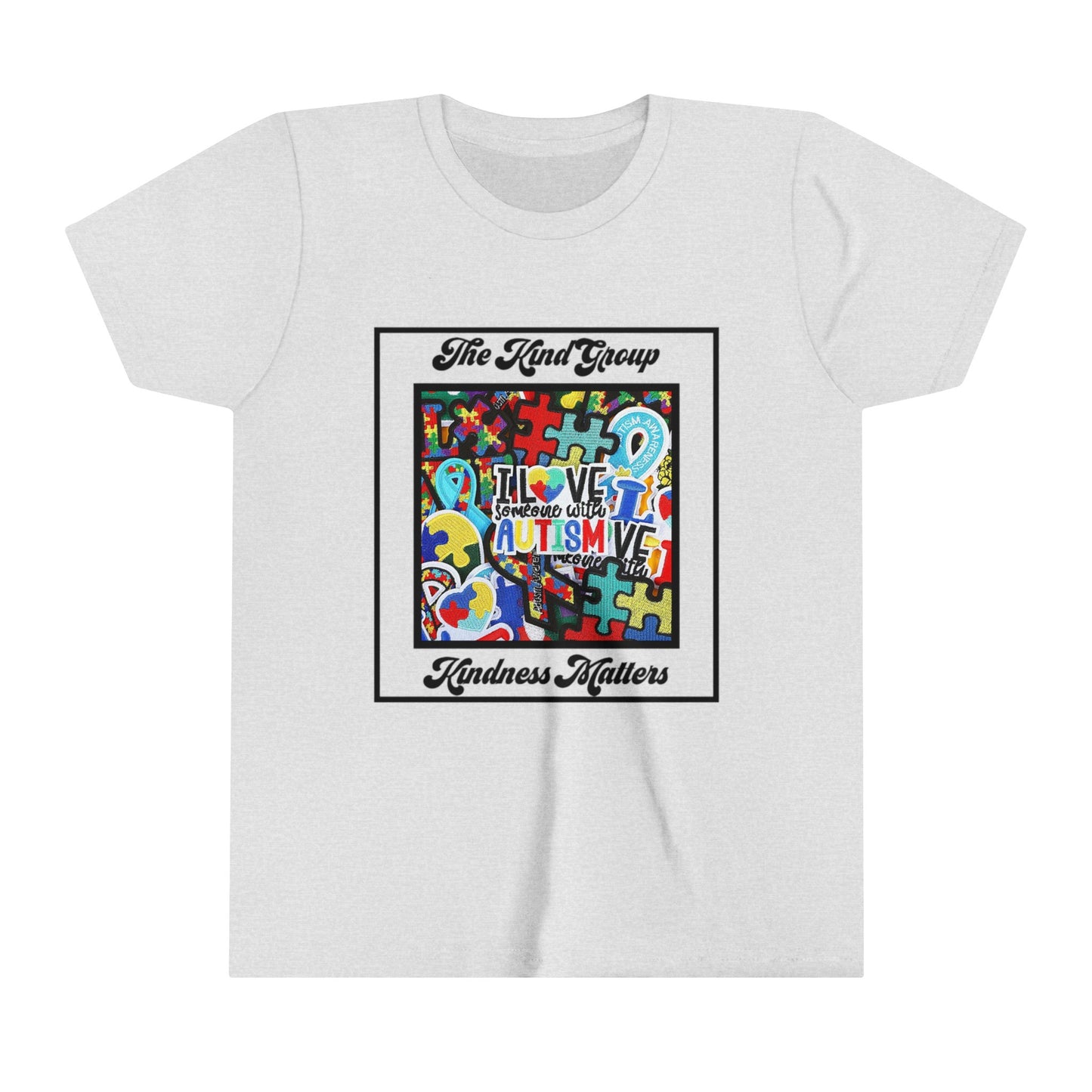 Youth Short Sleeve Tee I love someone with Autism