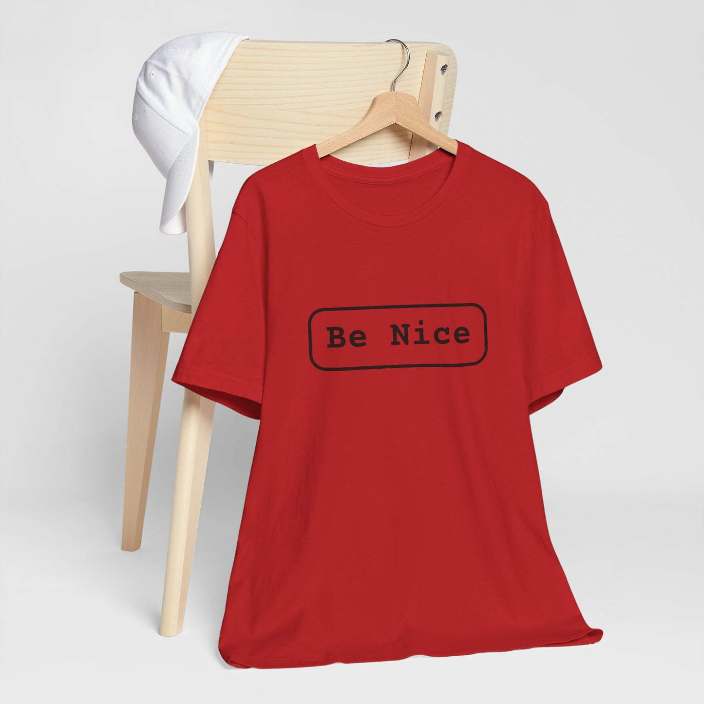 Unisex Jersey Short Sleeve Tee Be Nice/Smile Logo