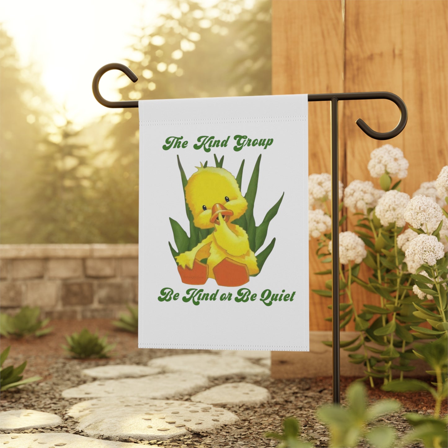 Garden & House Banner Be KInd or Be Quiet