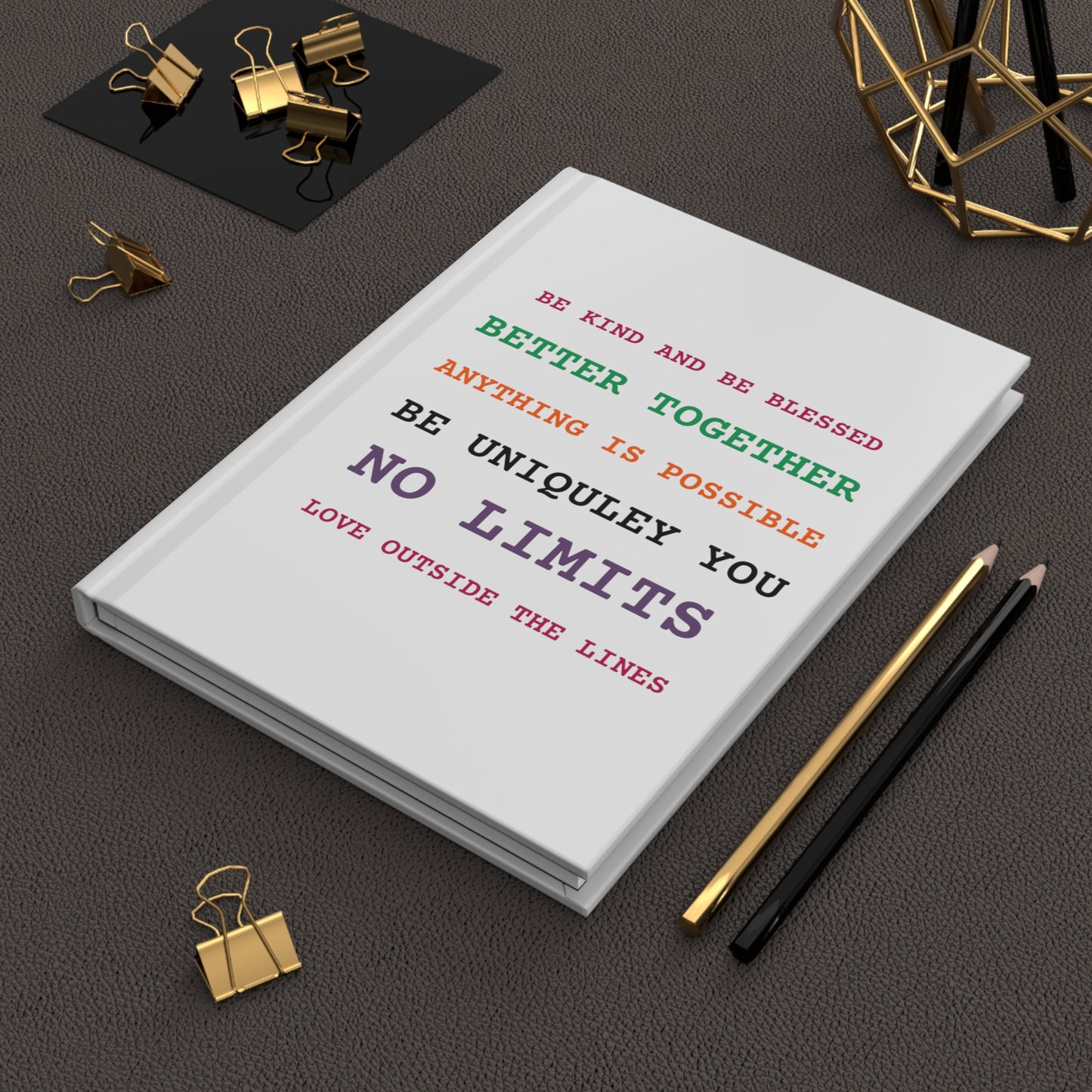 Hardcover Journal Matte Positive Vibes