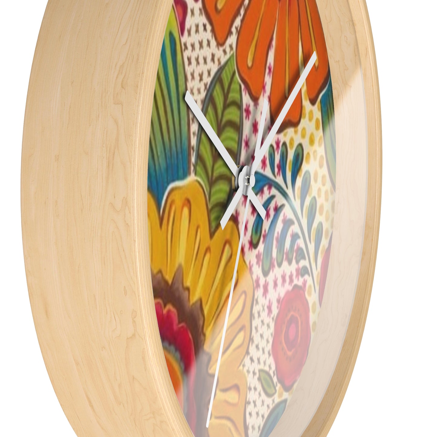 Groovy Flowers Wall Clock