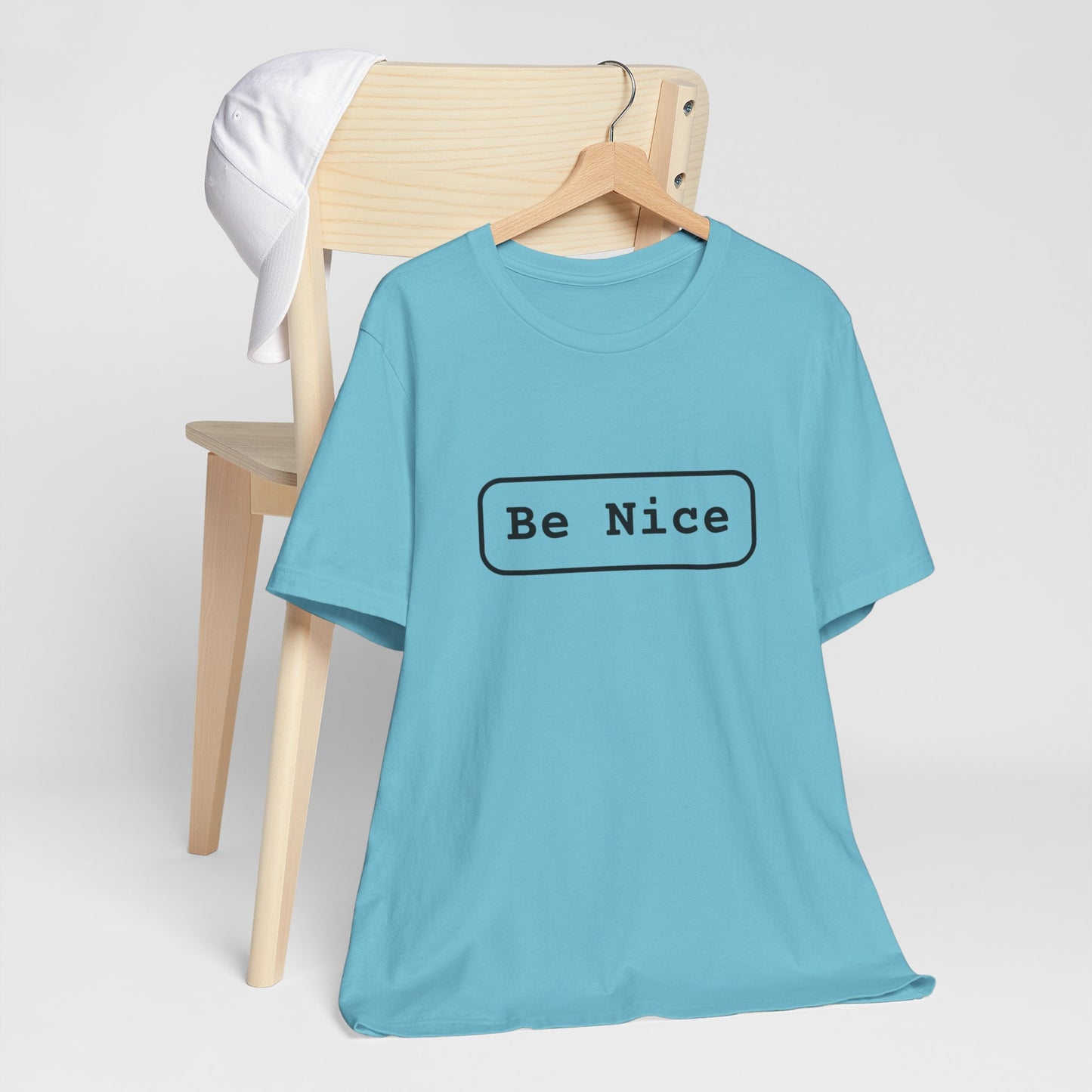 Unisex Jersey Short Sleeve Tee Be Nice/Smile Logo