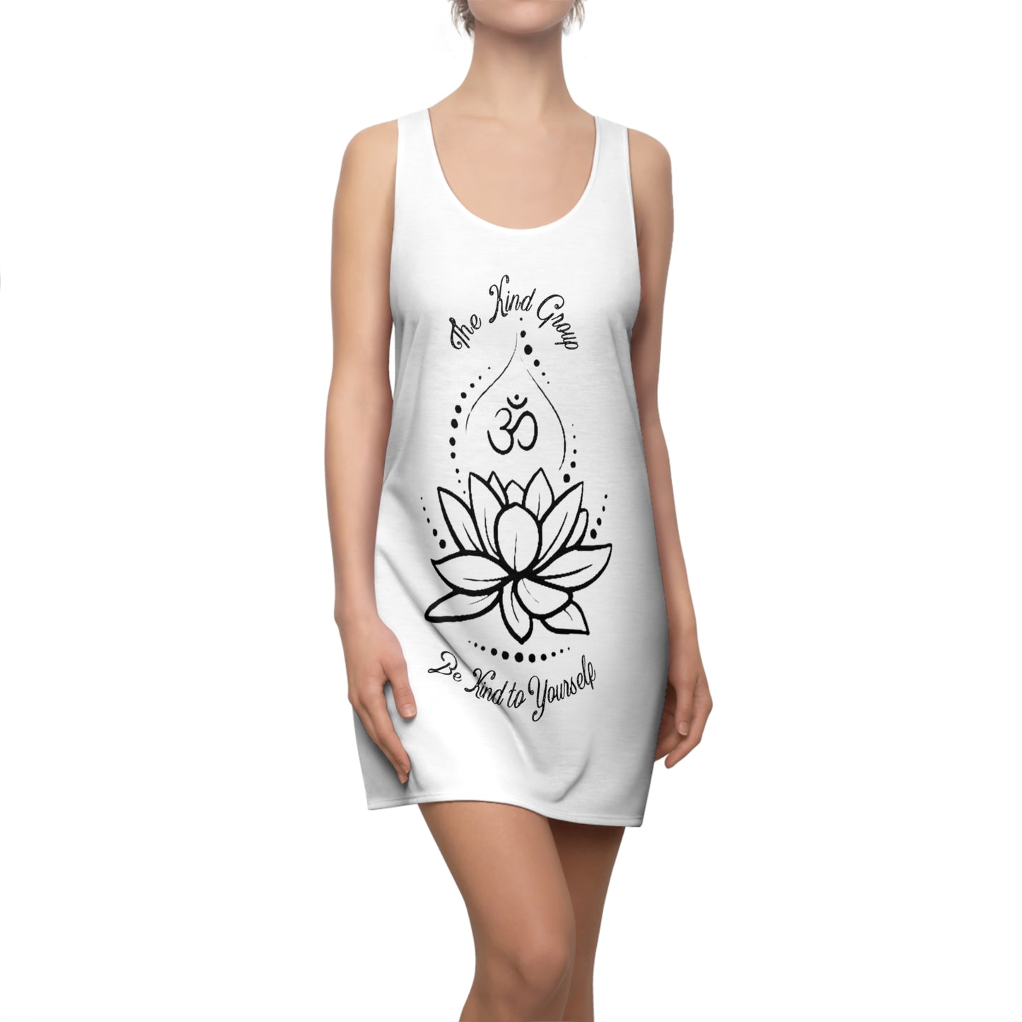 Women's Cut & Sew Racerback Dress (AOP) Be Kind To yourself