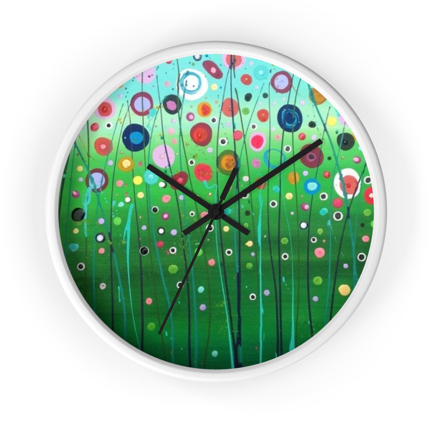 Field od Flowers Wall Clock