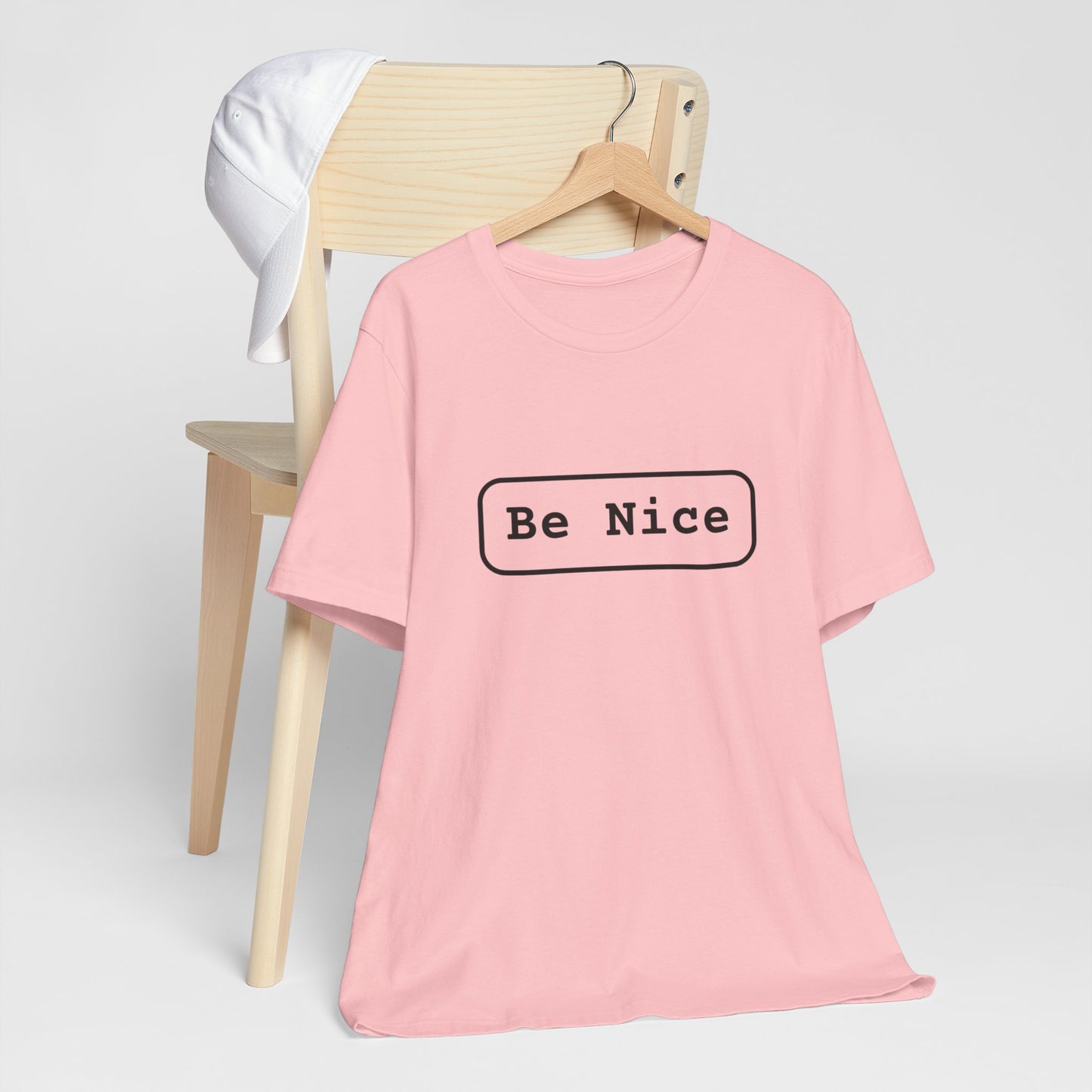 Unisex Jersey Short Sleeve Tee Be Nice/Smile Logo