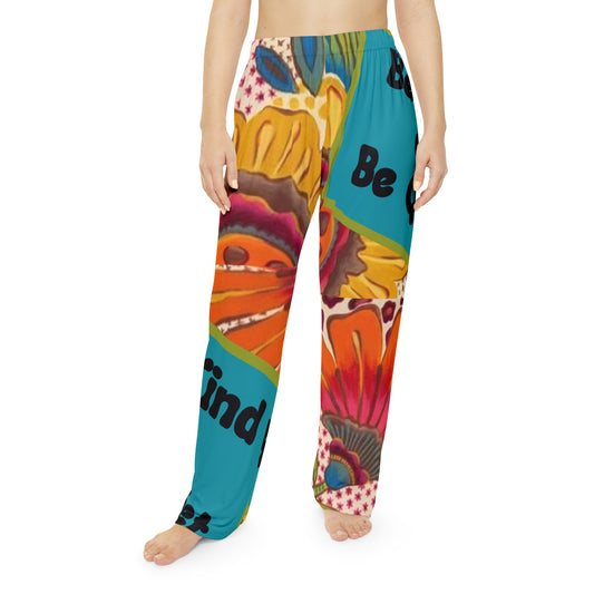 Women's Pajama Pants (AOP) Be KInd or Be Quiet