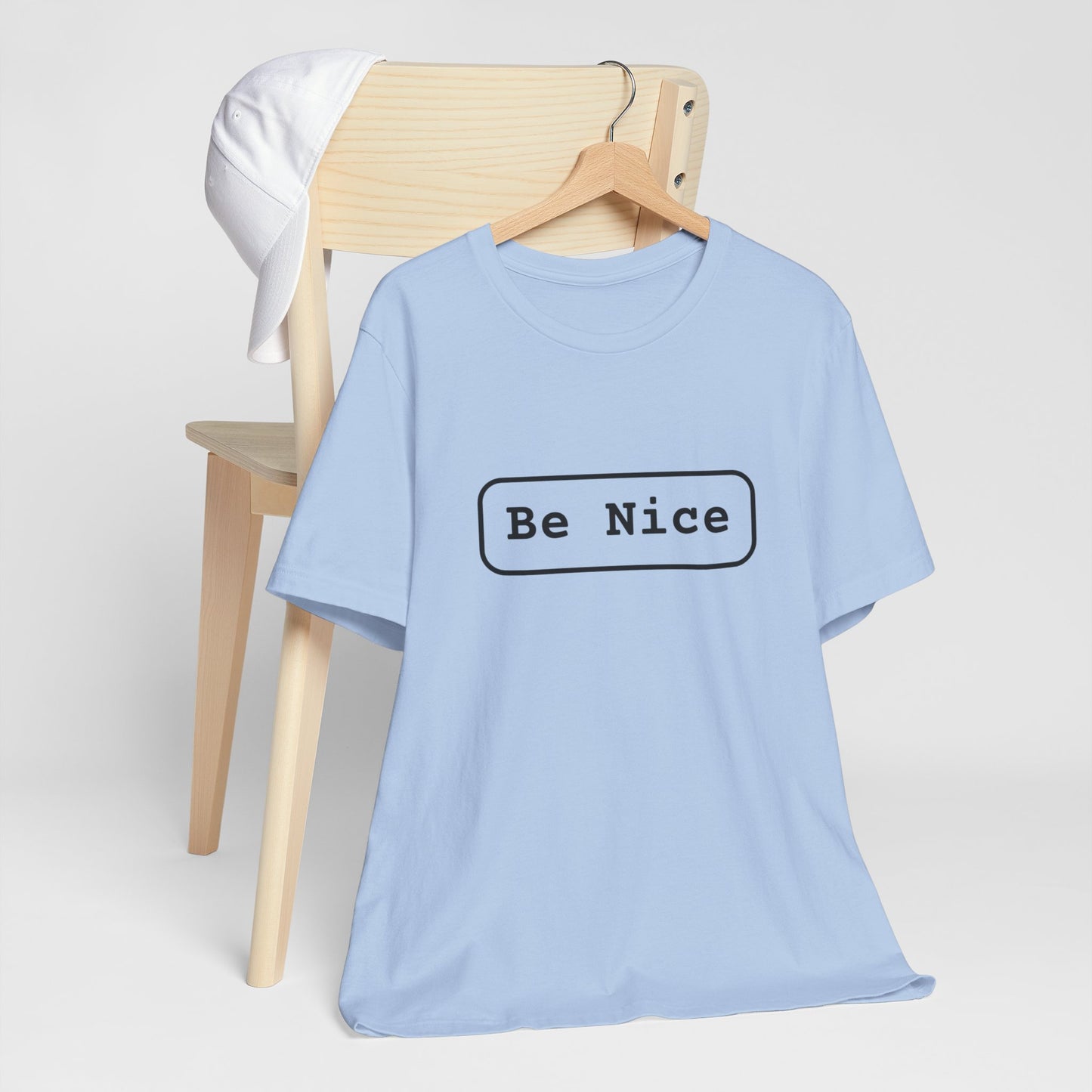 Unisex Jersey Short Sleeve Tee Be Nice/Smile Logo